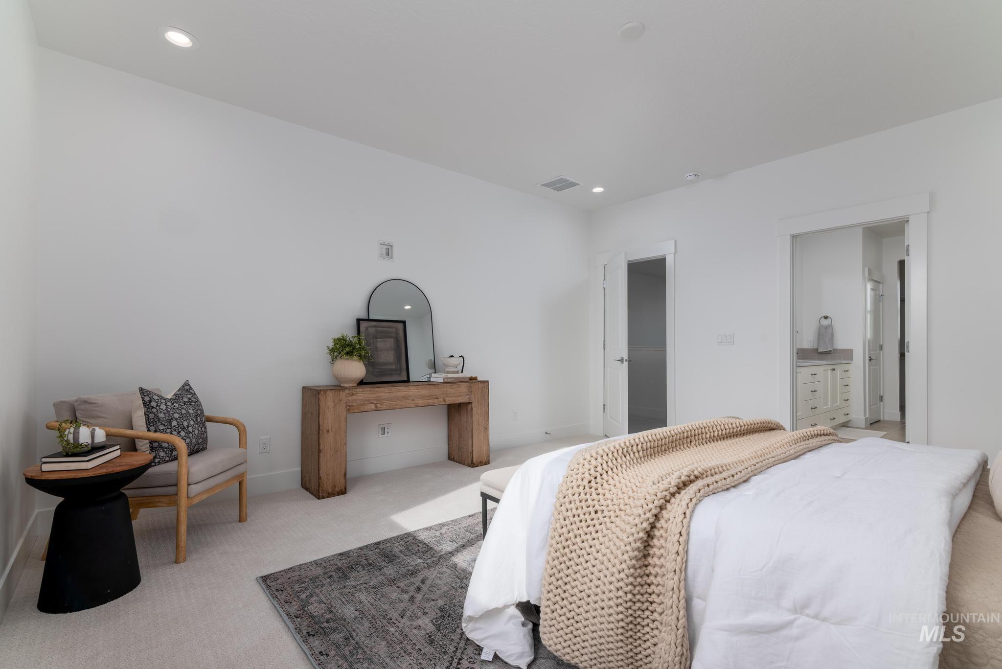 2005 North Spg Crk Avenue Middleton, ID 83644 - Photo 21 of 45 Bedroom with carpet flooring, recessed lighting, and connected bathroom