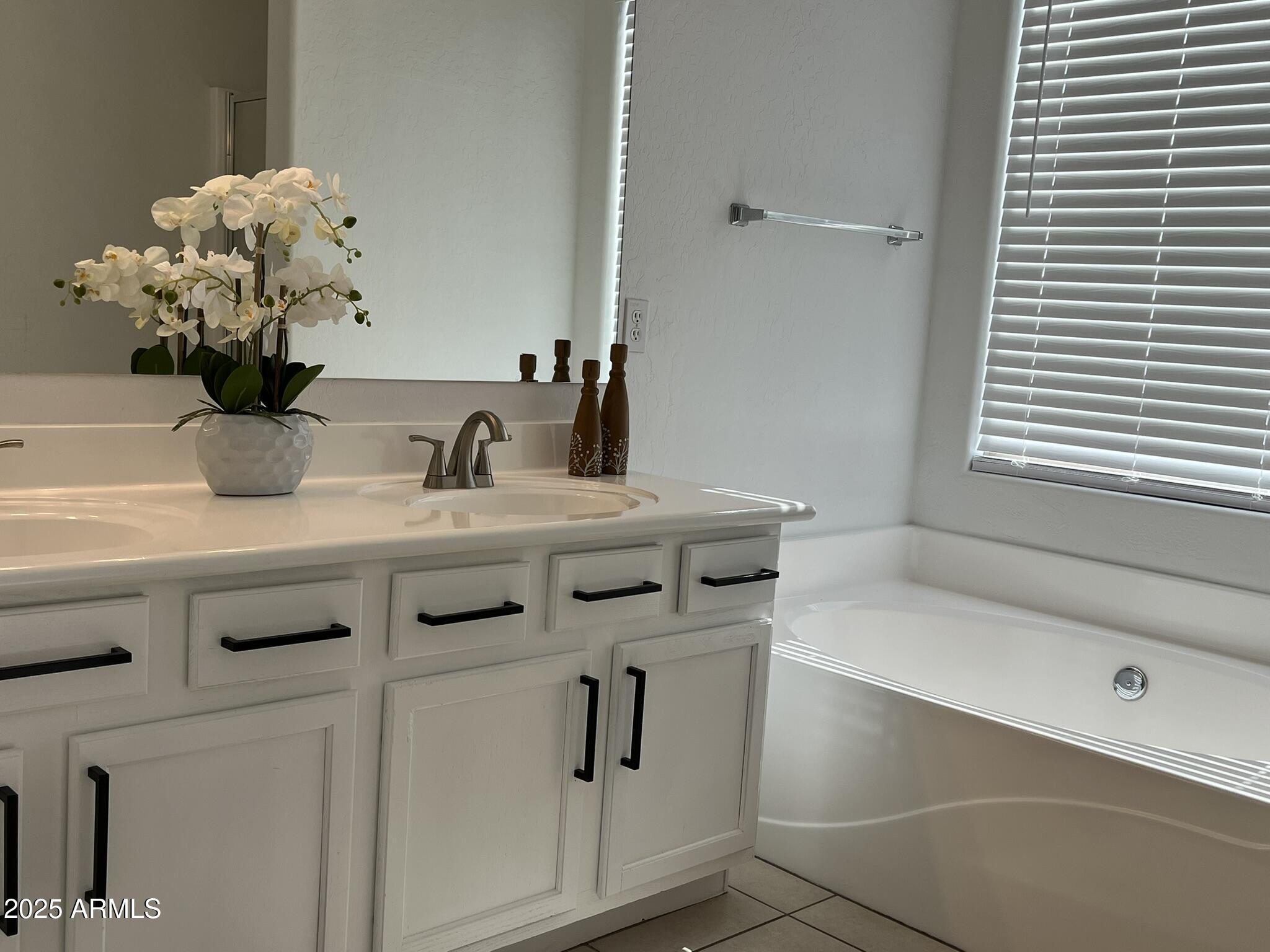 2319 West Alta Vista Road Phoenix, AZ 85041 - Photo 22 of 43 a bathroom with a sink a vanity and a mirror