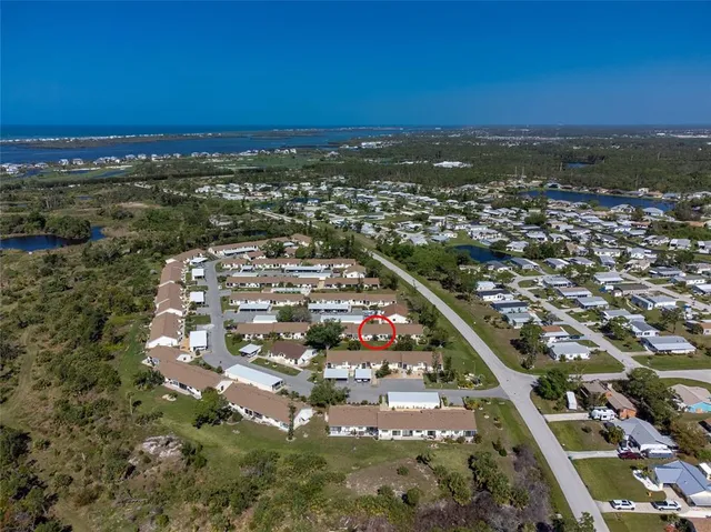 an aerial view of multiple house