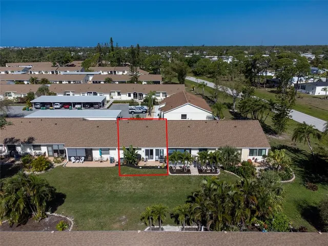 an aerial view of multiple house