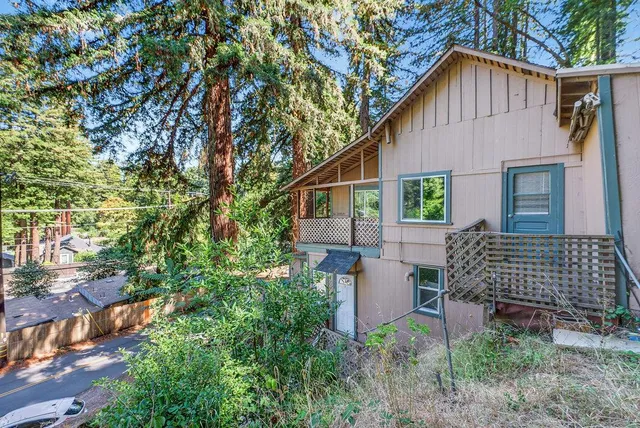 a house view with a garden space