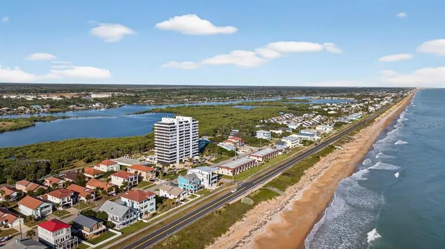 an aerial view of a city