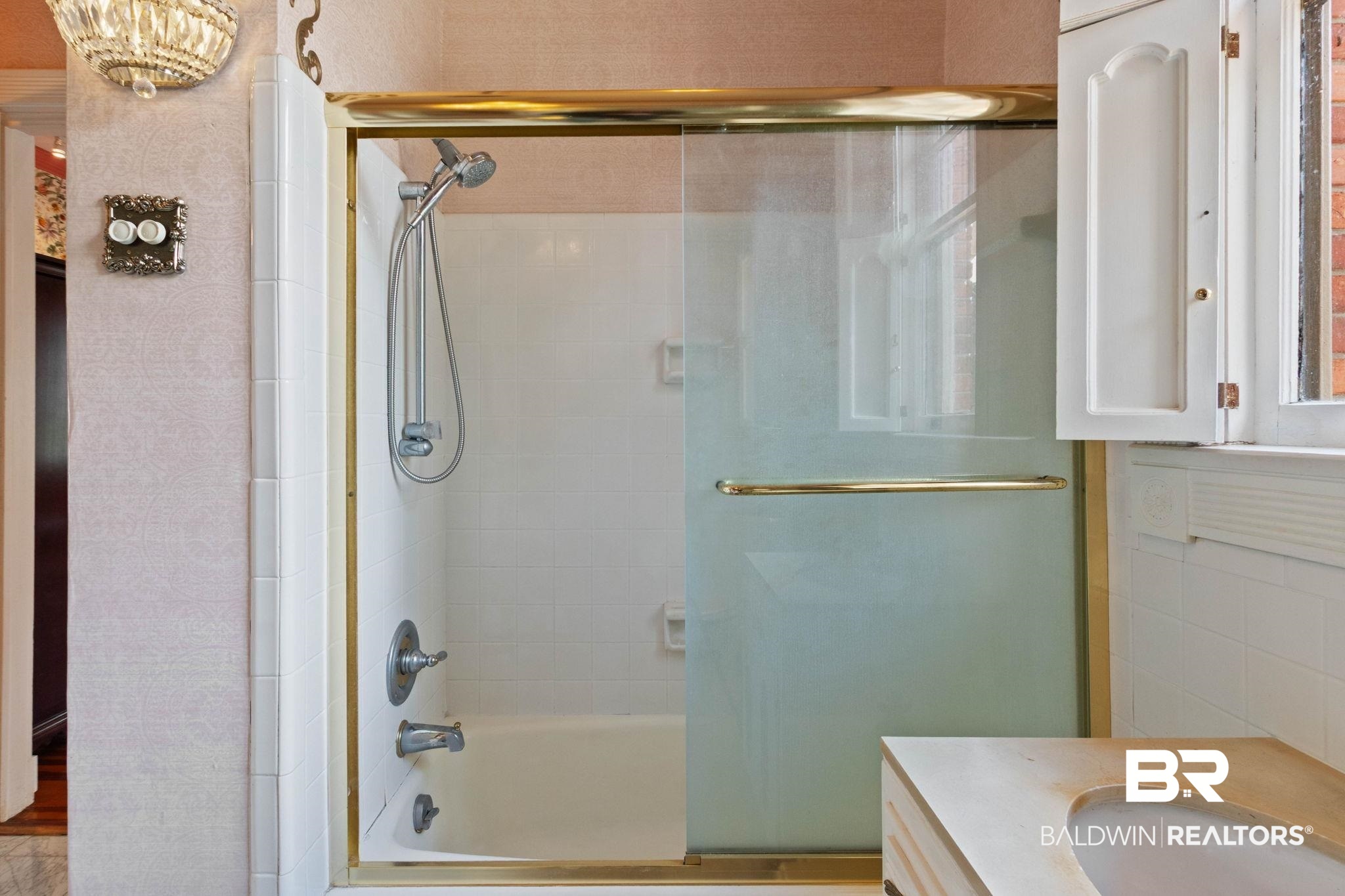 1701 Sowell Road Brewton, AL 36426 - Photo 62 of 83 Bathroom with vanity and bath / shower combo with glass door