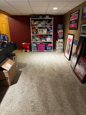 a room with toys and storage