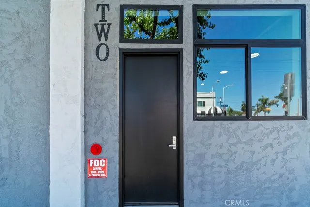 a car parked in front of a building
