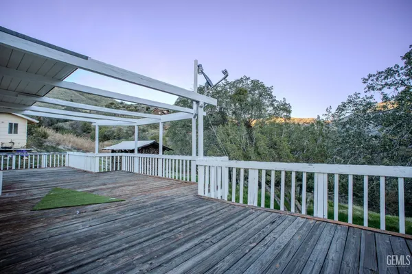 a view of a wooden deck