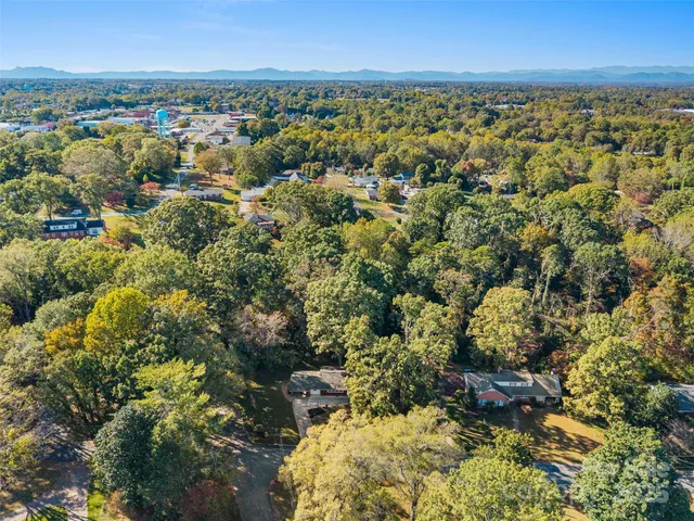 a view of city and mountain