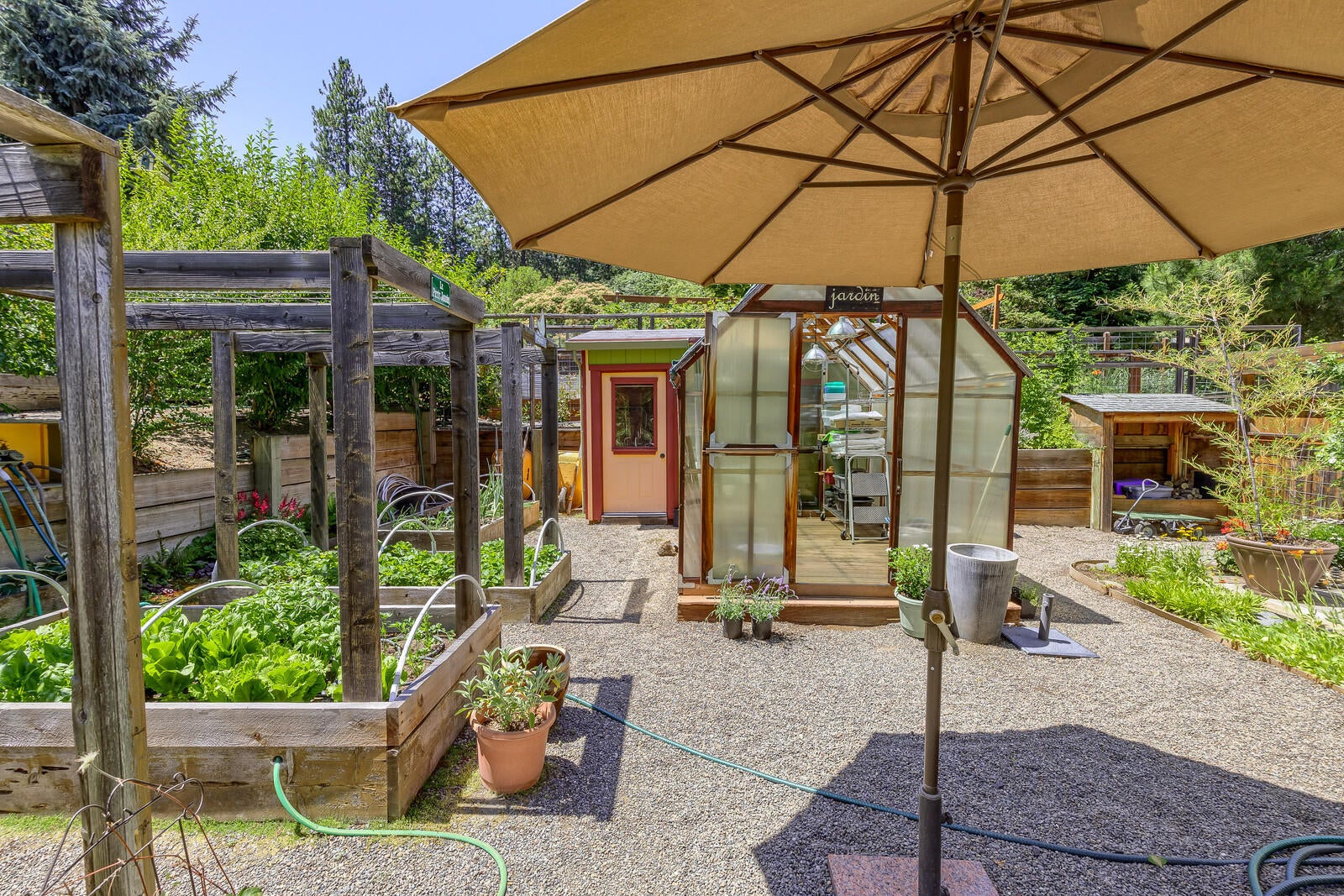 1652 Peachey Road Ashland, OR 97520 - Photo 32 of 45 Raised Bed Area/Greenhouse