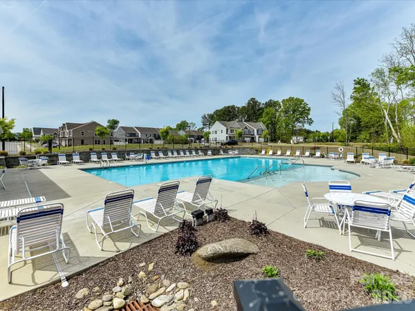 a view of a park with slide