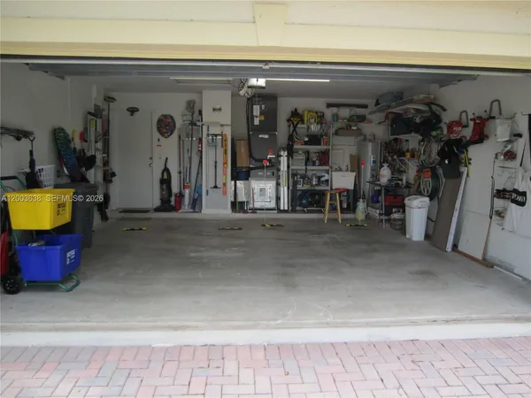 a view of a garage
