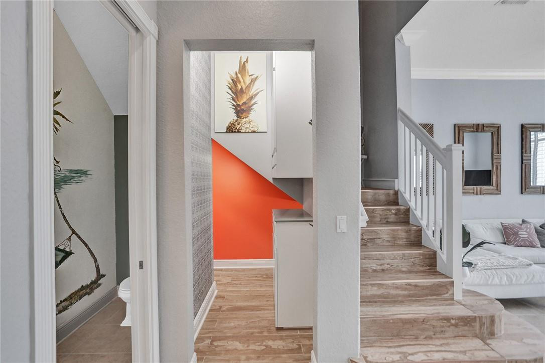 2820 Marina Circle Lighthouse Point, FL 33064 - Photo 11 of 37 a view of entryway and hall with wooden floor
