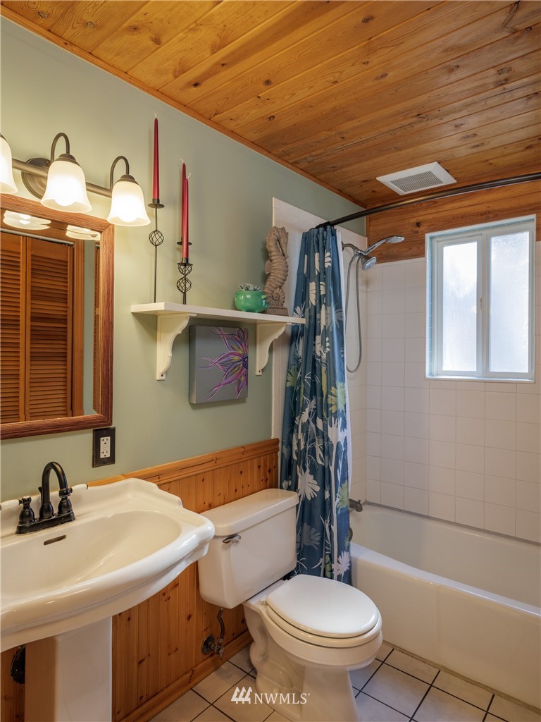230 Eliza Road Lopez Island, WA 98261 - Photo 9 of 26 a bathroom with a sink toilet and shower
