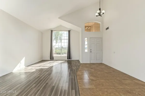a view of kitchen with refrigerator sink and outdoor