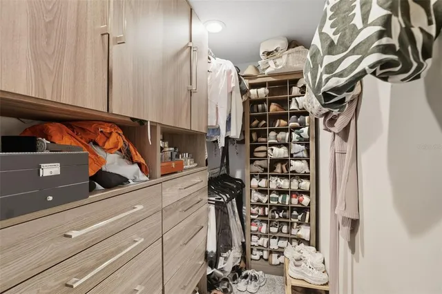 a view of walk in closet