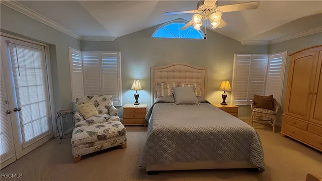 a bedroom with bed and window