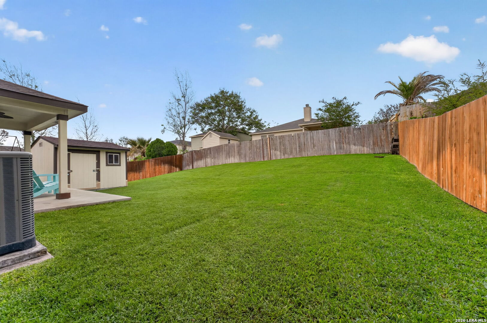 217 Willow Run Cibolo, TX 78108 - Photo 37 of 41 a view of a backyard with a garden