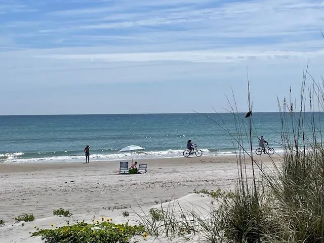 a view of a room with an ocean view
