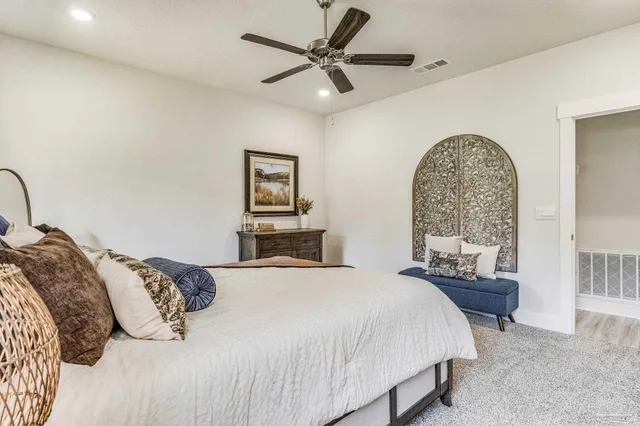 a workspace with furniture and wooden floor