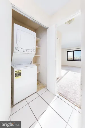 a utility room with a washer and dryer