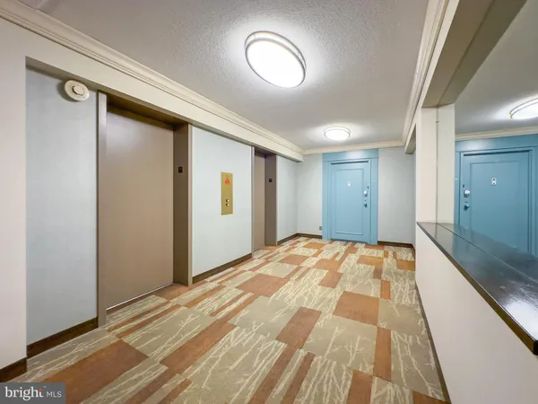 a view of a green field with some trees