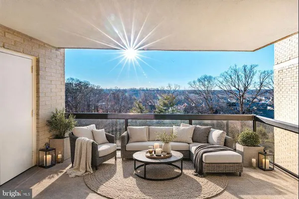a living room with furniture a couch and a potted plant