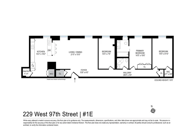 $1,395,000 | 229 West 97th Street, Unit 1E | Upper West Side