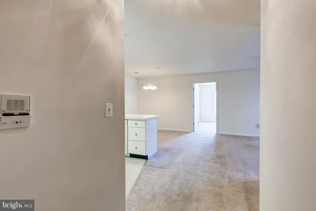 a view of a big room with closet and wooden door