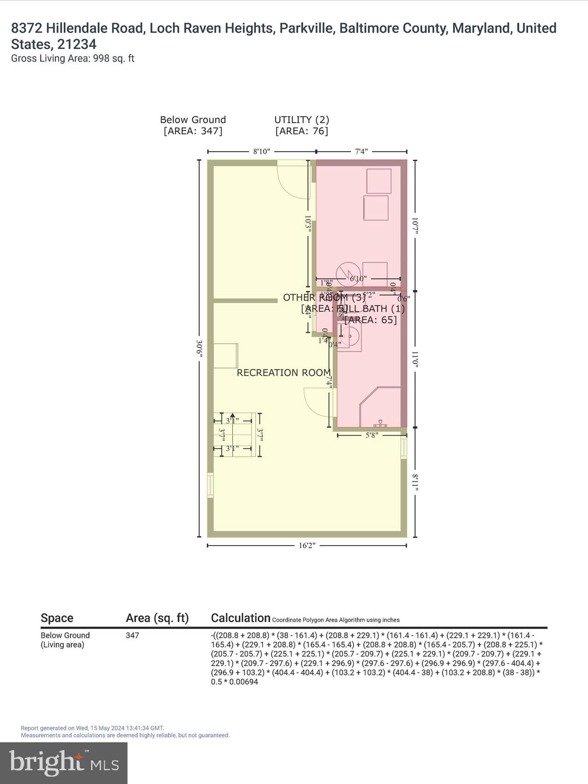 8372 Hillendale Road Parkville, MD 21234 - Photo 51 of 56 Lower Level Floor Plan
