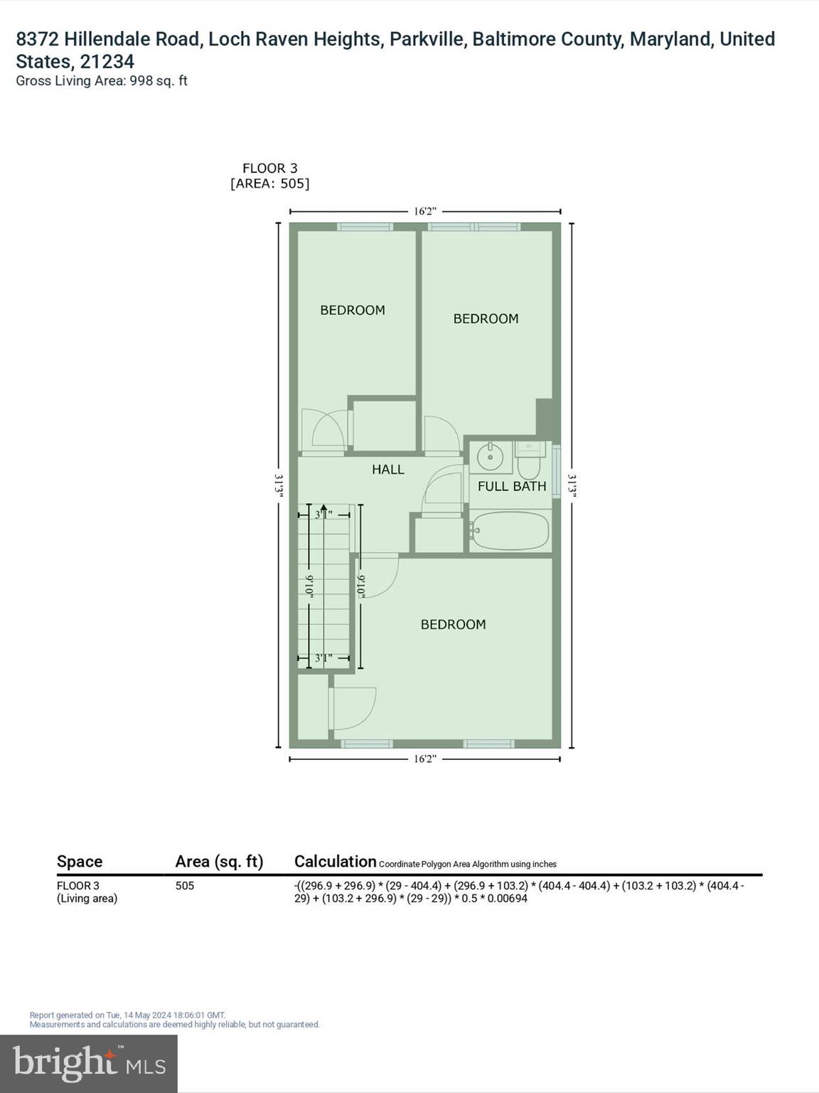 8372 Hillendale Road Parkville, MD 21234 - Photo 55 of 56 Upper Level Floor Plan