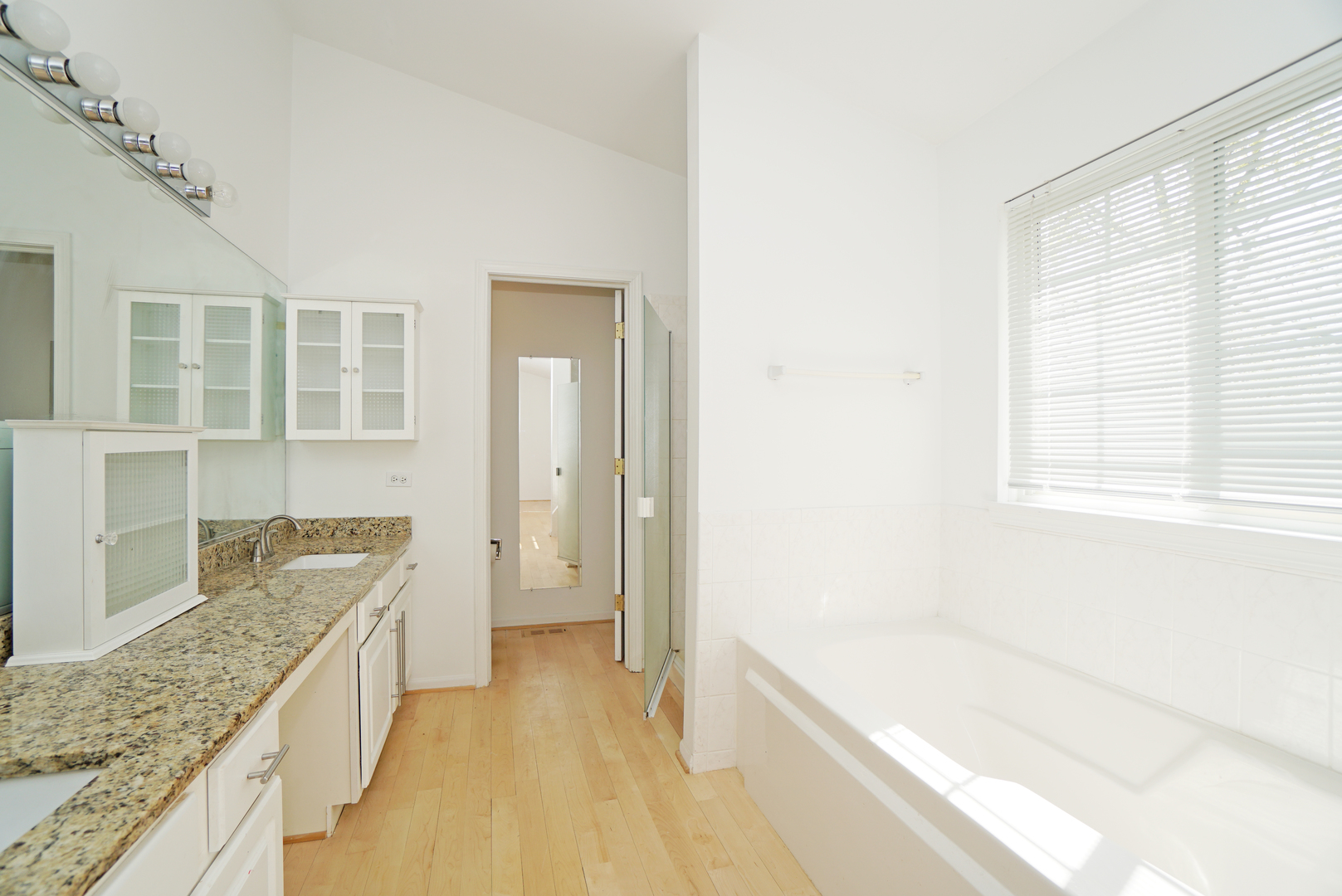 1910 Avalon Drive Wheeling, IL 60090 - Photo 16 of 36 a bathroom with a granite countertop tub sink and mirror