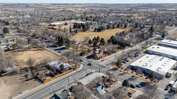 an aerial view of a city