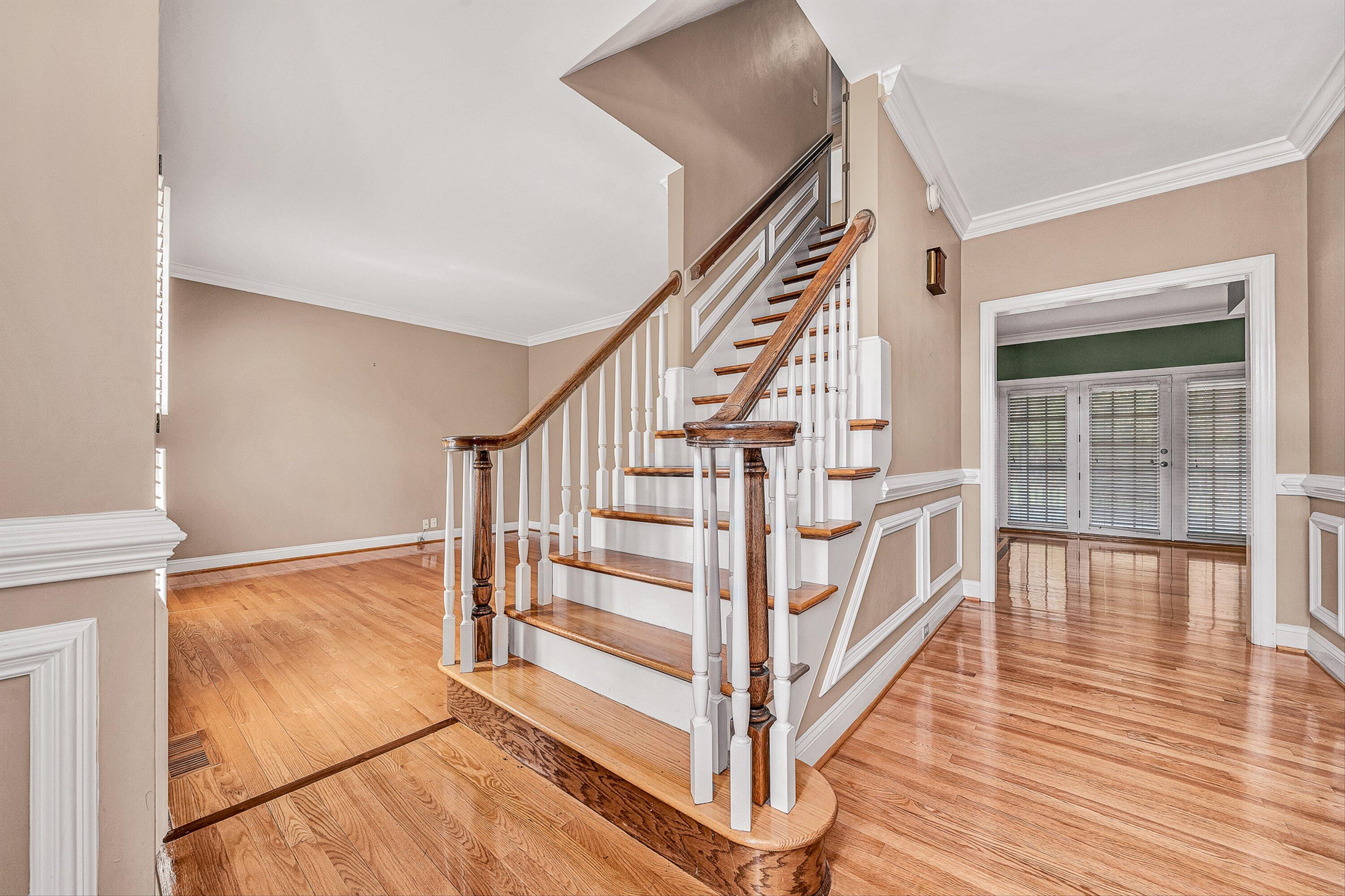 8317 Cardington Drive Roanoke, VA 24019 - Photo 6 of 43 a view of entryway with wooden floor and stairs