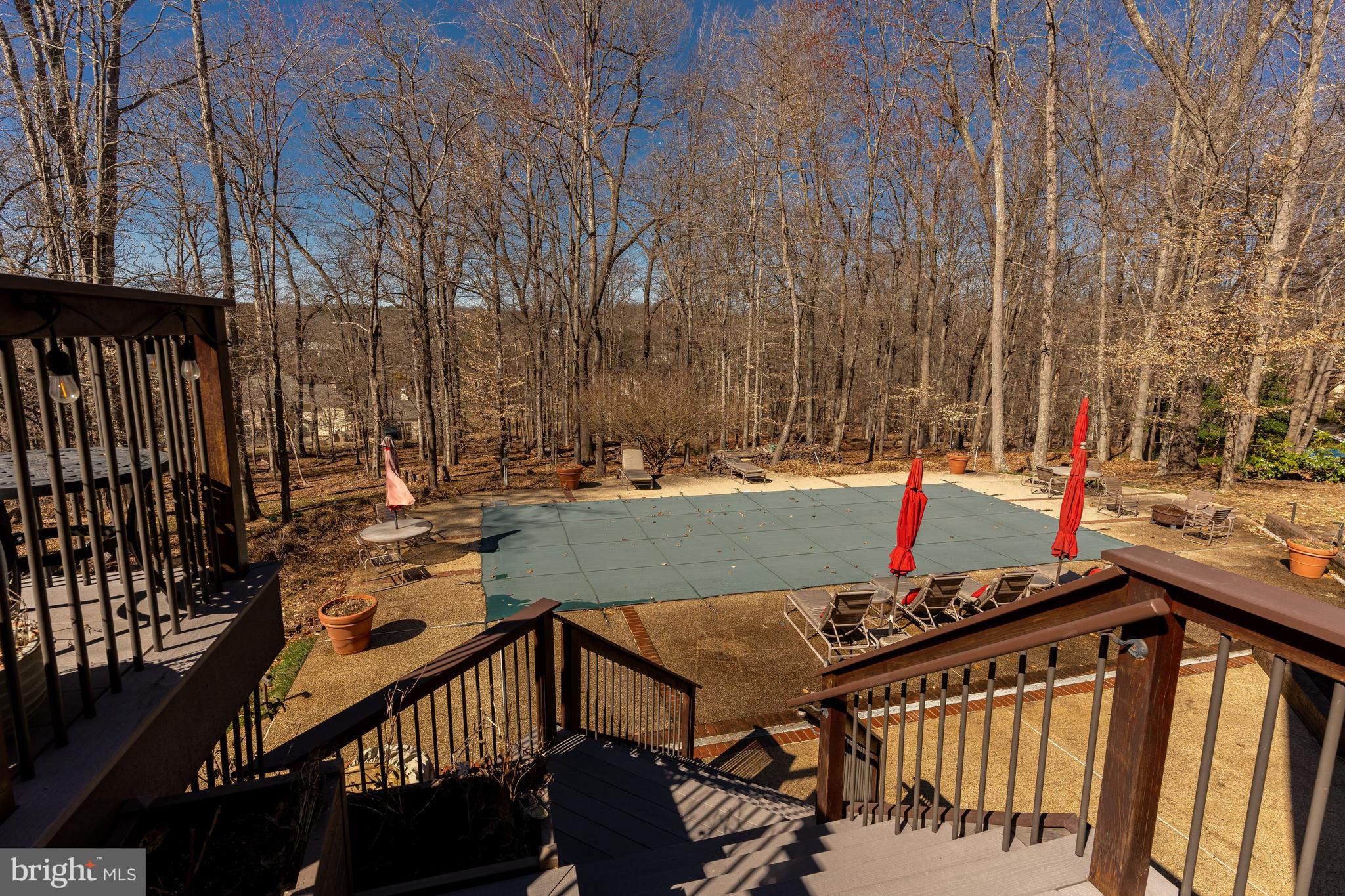 11000 Tara Road Potomac, MD 20854 - Photo 12 of 44 Steps from Outdoor Terrace leading to Pool Area