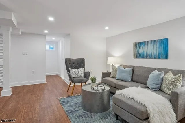 a living room with furniture and a couch