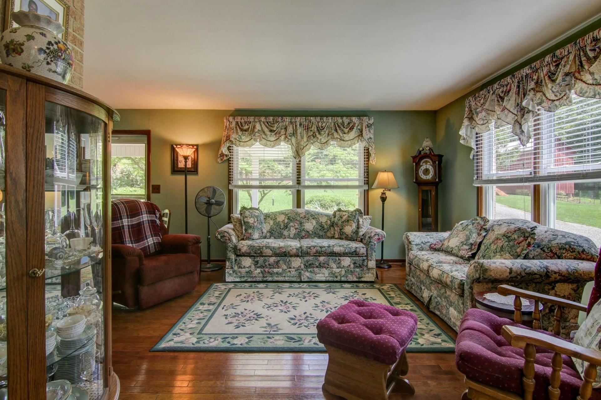 4682 Providence Church Road Ferrum, VA 24088 - Photo 11 of 43 a living room with furniture and a large window
