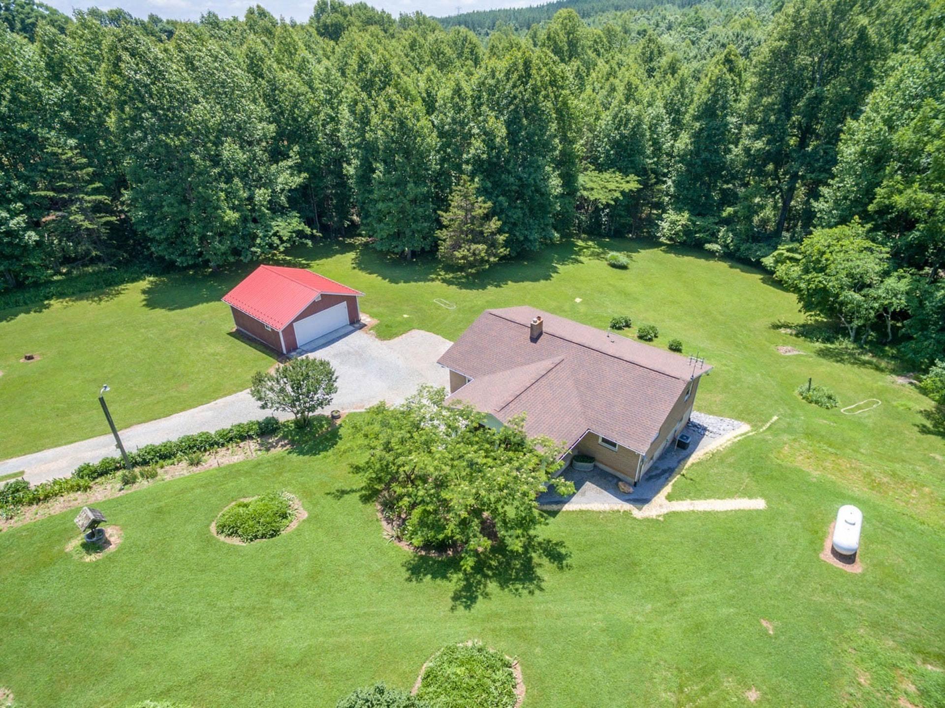 4682 Providence Church Road Ferrum, VA 24088 - Photo 43 of 43 an aerial view of a house