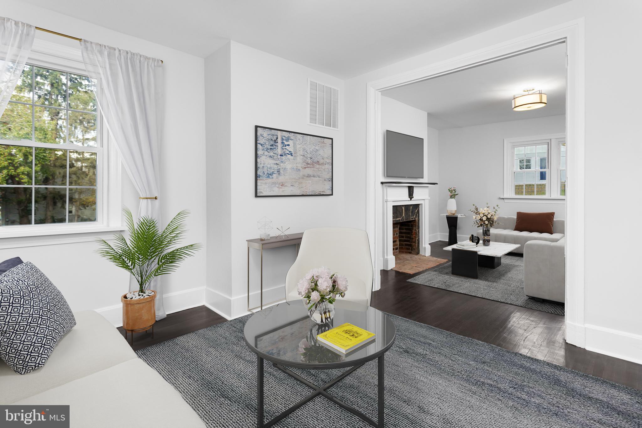 36 Chest-Georgetown Road Columbus, NJ 08022 - Photo 14 of 60 a living room with furniture potted plant and a fireplace