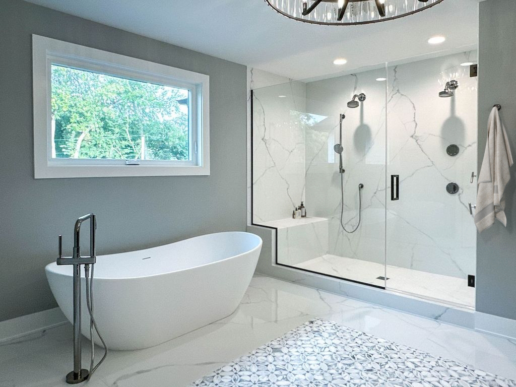 5S504 Radcliff Road Naperville, IL 60563 - Photo 15 of 23 a white bath tub sitting next to a white toilet