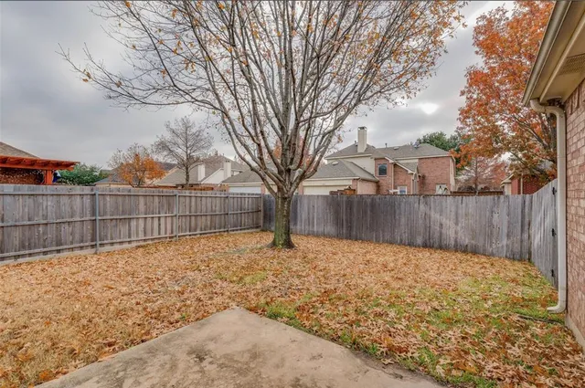 a view of backyard and tree