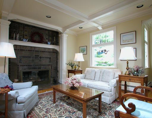 45 Waban Hill Road Newton, MA 02467 - Photo 2 of 4 a living room with furniture and a fireplace