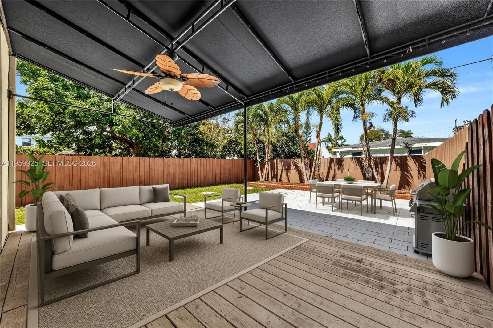 4025 Southwest 10th Street Miami, FL 33134 - Photo 17 of 41 a outdoor living space with furniture and garden view