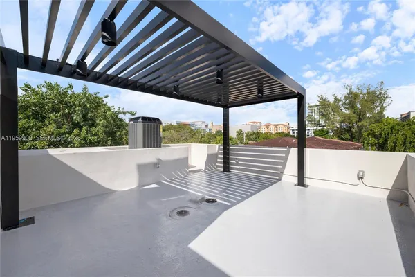 a view of outdoor space with seating