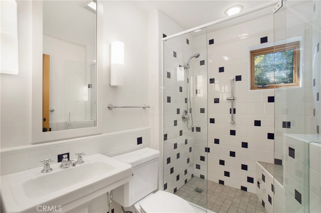 28100 Modjeska Canyon Road Silverado, CA 92676 - Photo 14 of 30 a bathroom with a sink toilet and shower