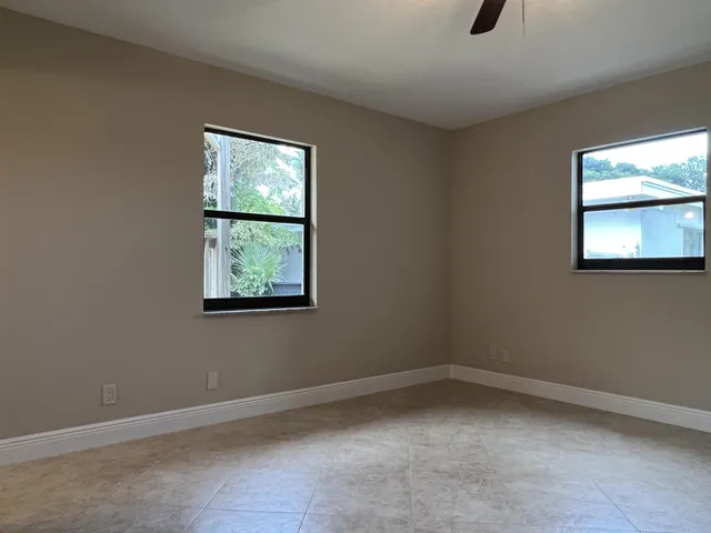 an empty room with a window