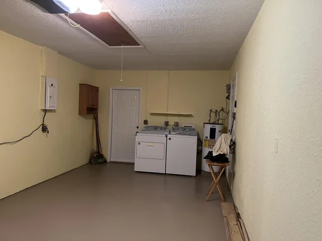 a view of deck and wooden floor