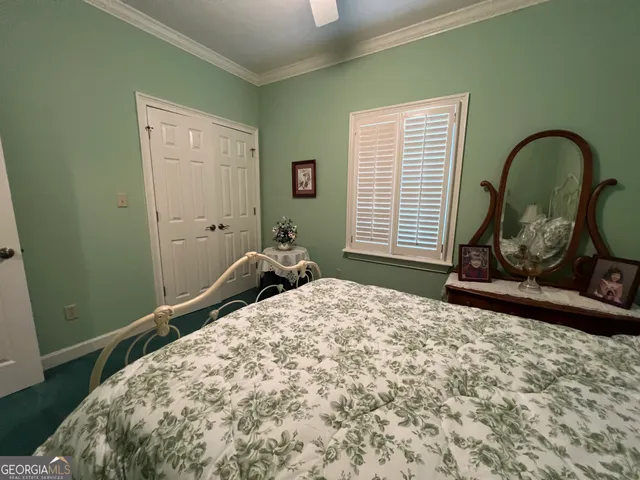 a backyard of a house with garden and plants