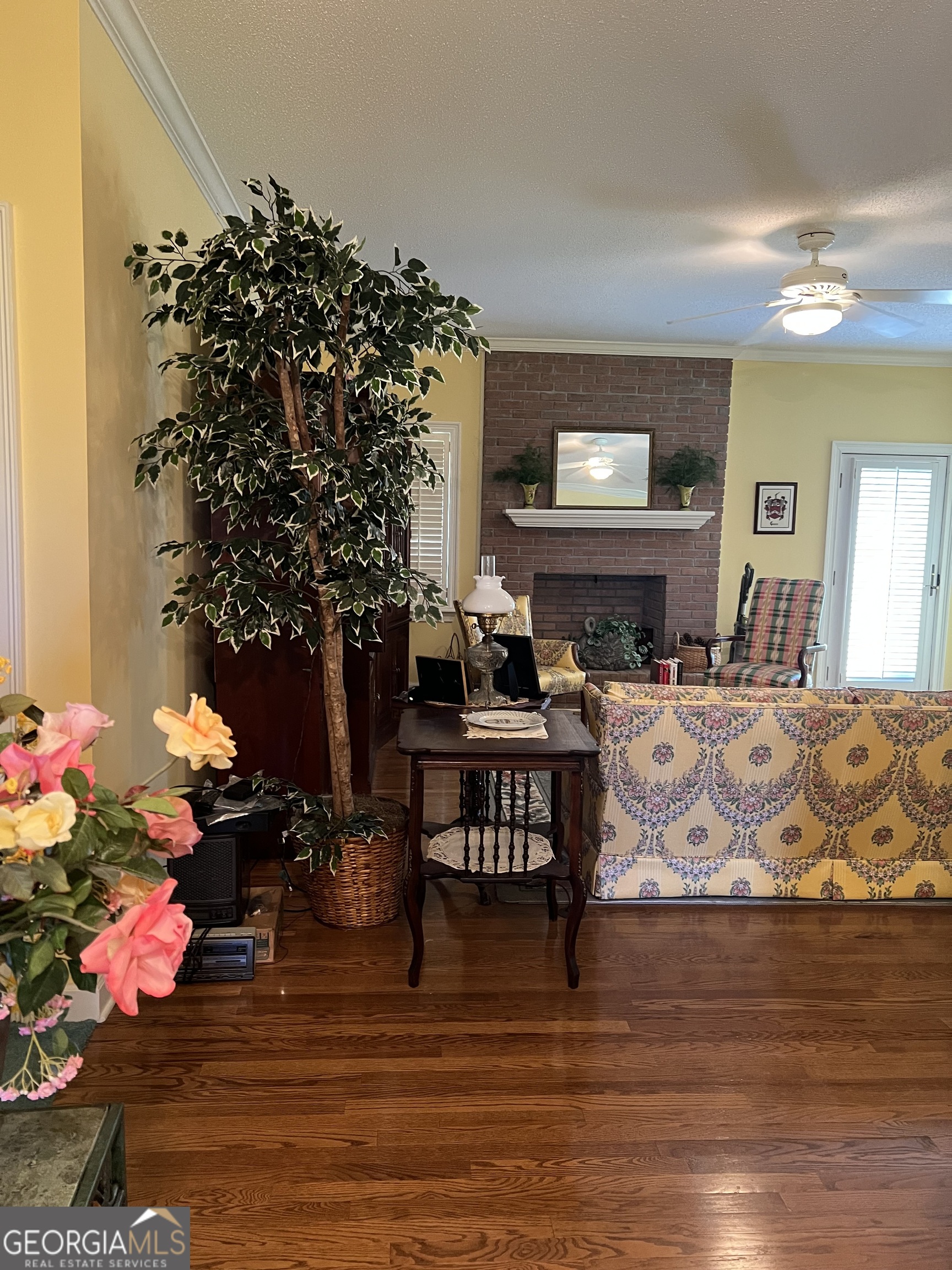 762 Nicholson-Carr Road Chester, GA 31012 - Photo 5 of 80 a living room with fireplace furniture and a potted plant