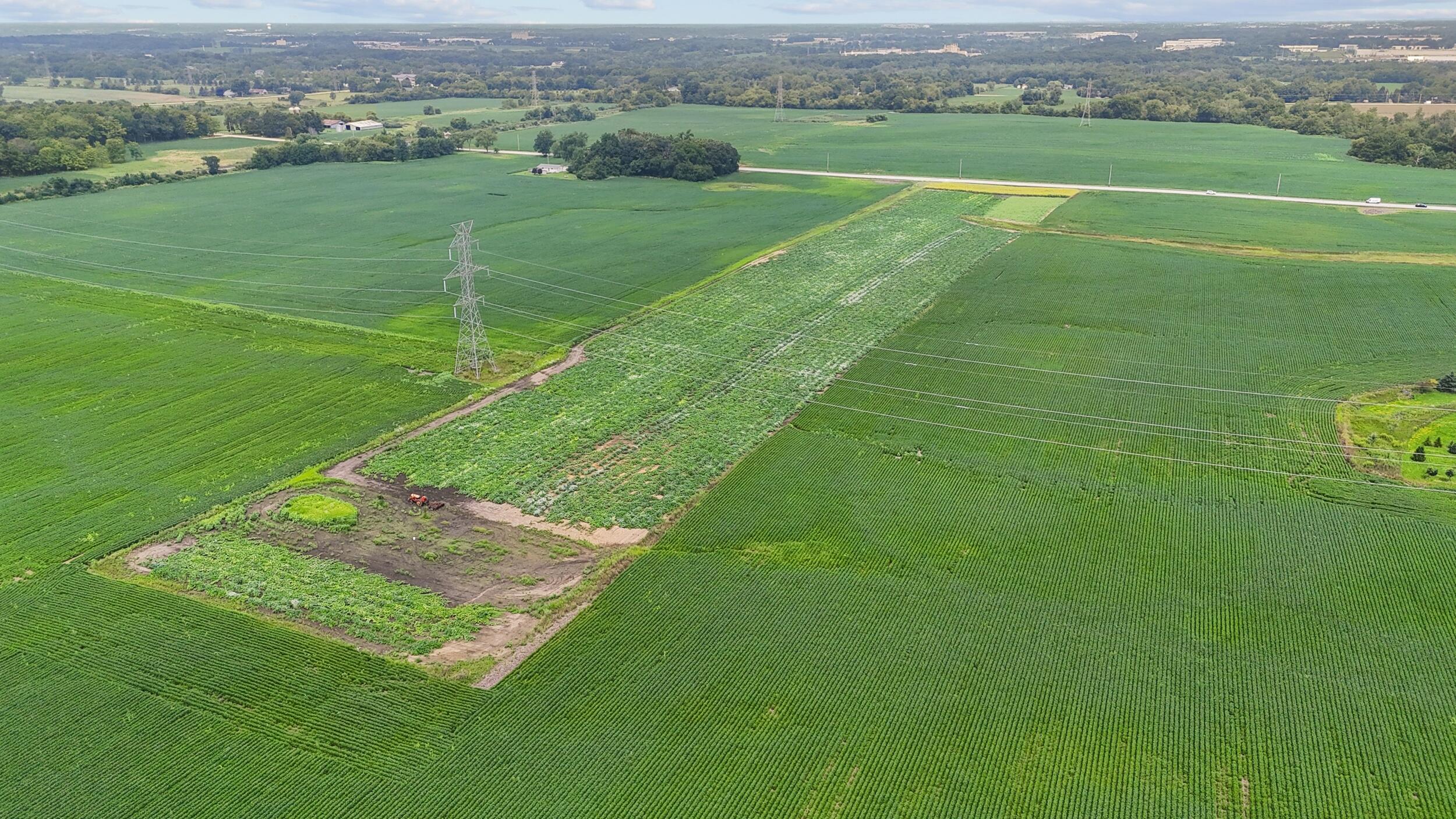 7 7 Mile Road Caledonia, WI 53108 - Photo 11 of 16 Drone View from the South end of Lot
