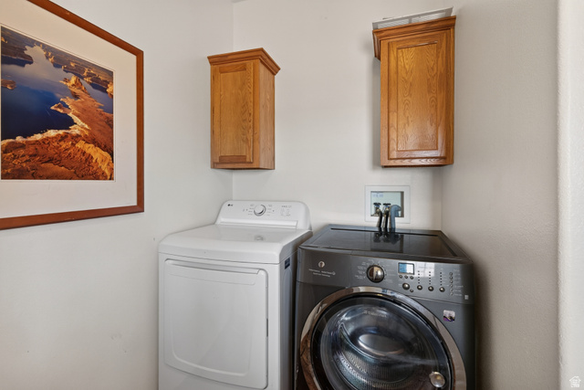 1 Tobe Day Road La Sal, UT 84530 - Photo 13 of 67 Dedicated laundry area featuring wall-mounted cabinetry, white walls, and a recessed utility box