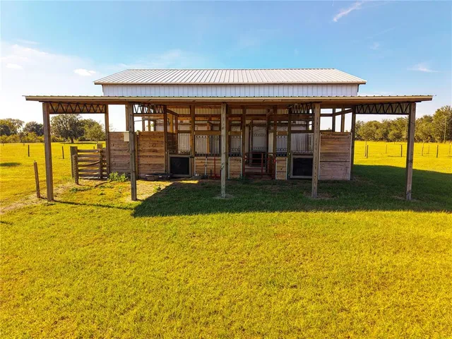 a view of a house with a patio